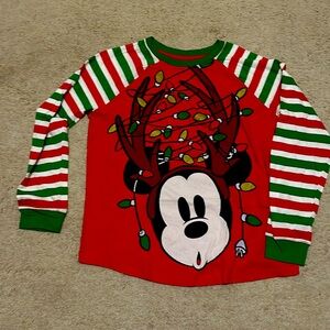 Disney Mickey Mouse Christmas Stripe Pajamas